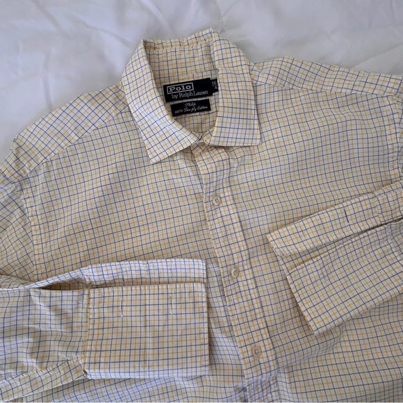 Polo Ralph Lauren Other - Polo Ralph Lauren Shirt Mens 16.5/42 Yellow Button Up French Cuff Preppy *FLAW